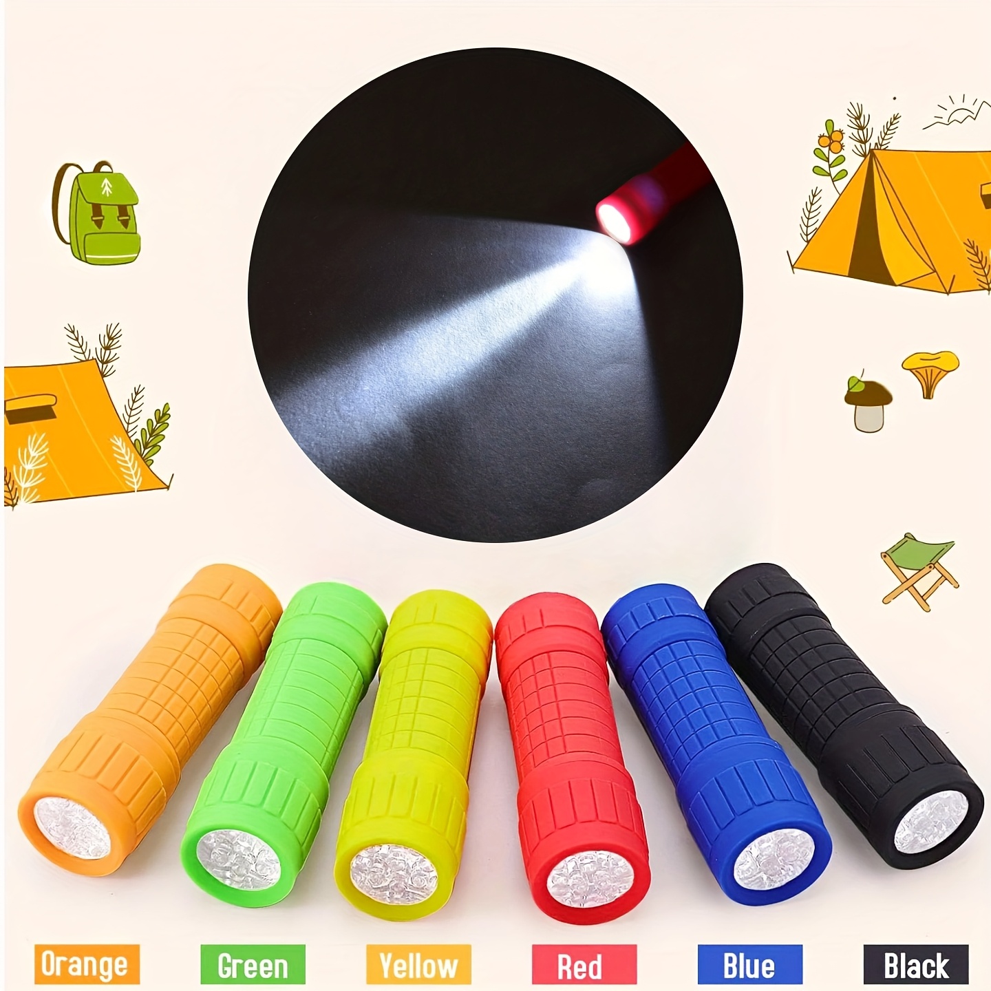 Mini Portable Flashlight Nine  - Outdoor Lighting Battery のレビューと価格