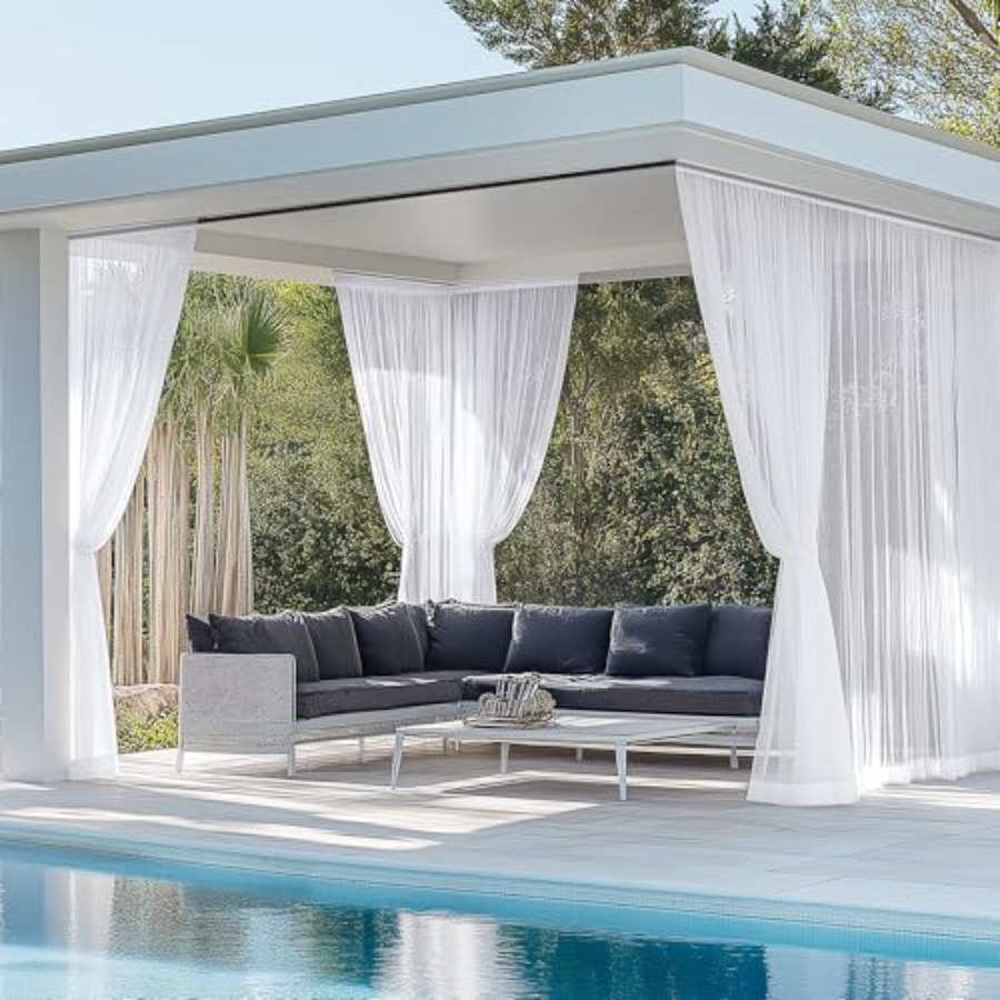 Outdoor sheer curtains for pat - Outdoor Lighting Gazebo のレビューと価格