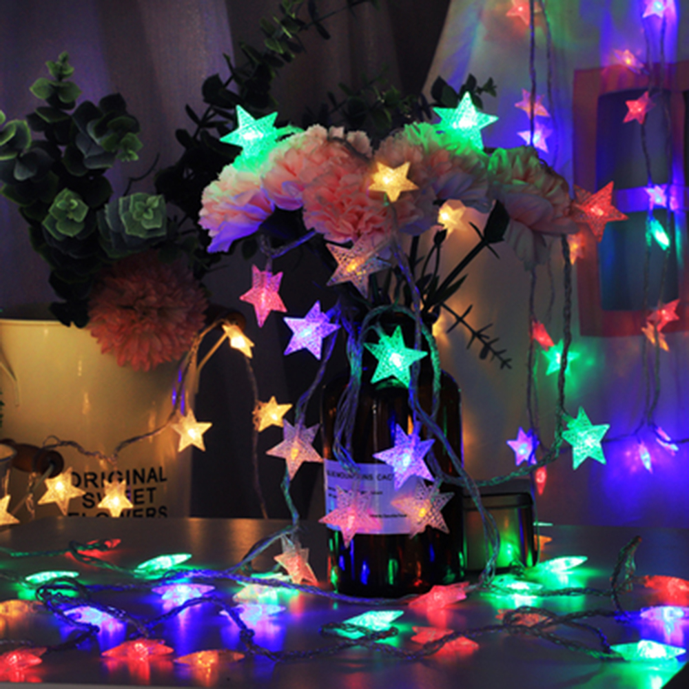 LED Star String Lights USB/Bat - Outdoor Lighting On House のレビューと価格