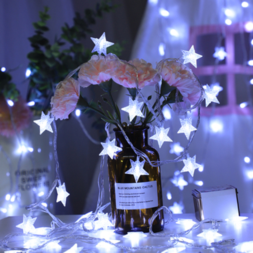 LED Star String Lights USB/Bat - Outdoor Lighting On House のレビューと価格