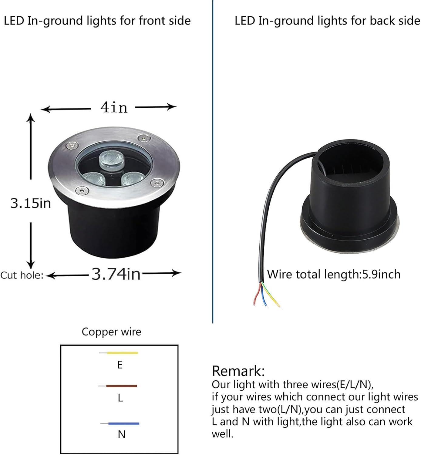 4 Pack Outdoor In Ground Light - Outdoor Lighting Underground Wiring のレビューと価格
