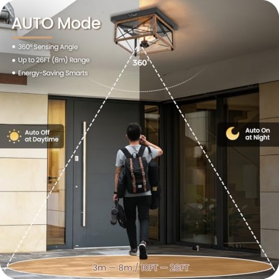 Outdoor Ceiling Light with Mot - Outdoor Lighting Sensor のレビューと価格