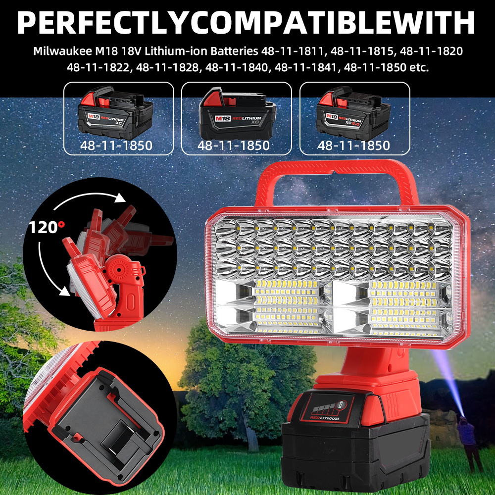 4200LM LED 18V Light for Milwa - Outdoor Lighting Not Working のレビューと価格