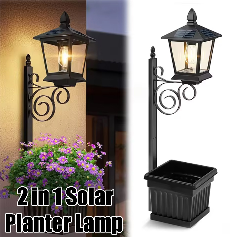 Solar Powered 2-in-1 Flower Po - Outdoor Lighting Wall Mount のレビューと価格
