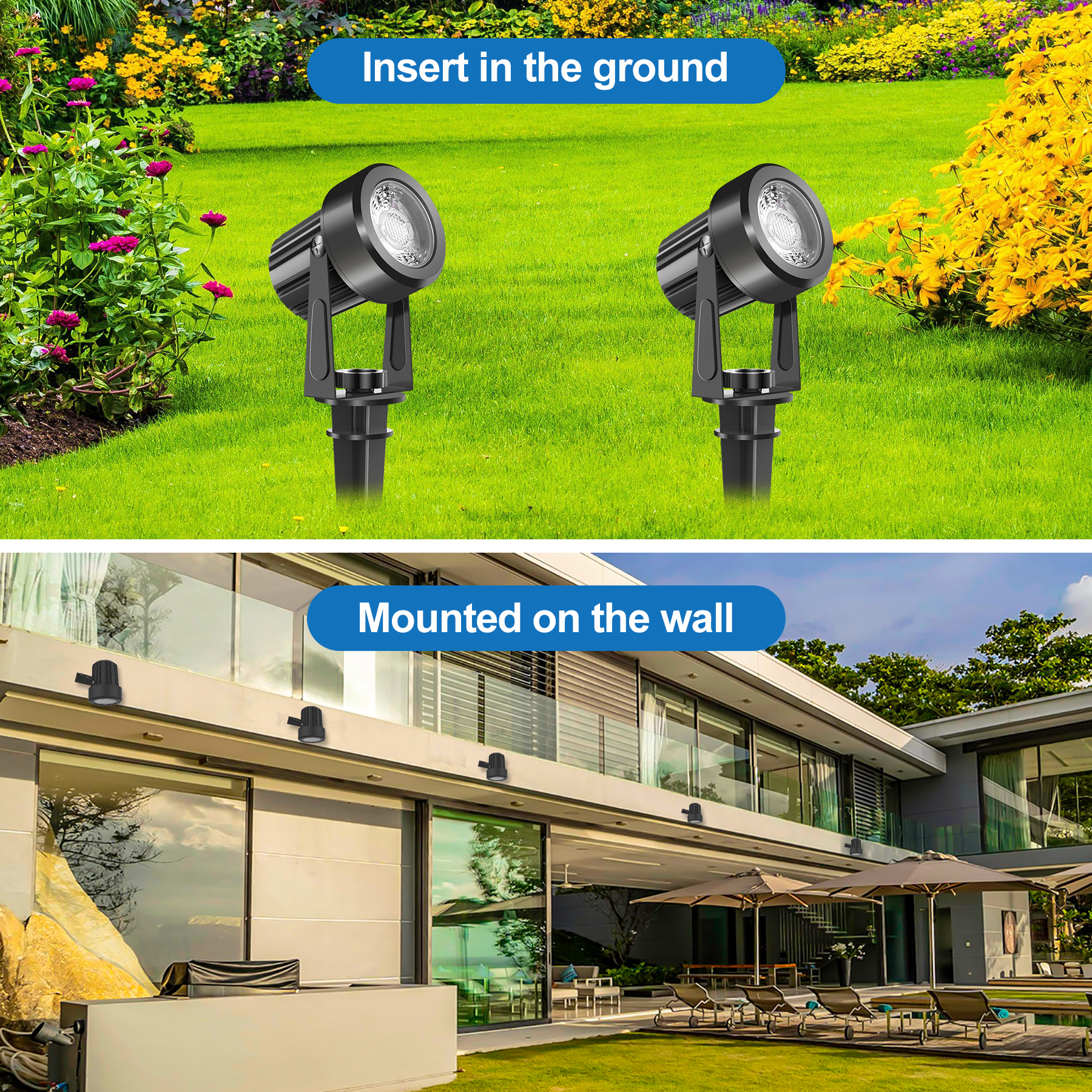 4/6/8LEDS 3000K Outdoor Spotli - Outdoor Lighting Uk のレビューと価格