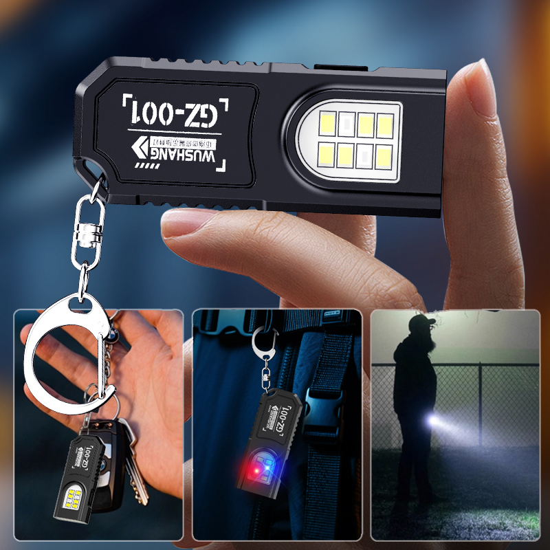 Portable Keychain LED COB Flas - Outdoor Lighting Usb のレビューと価格