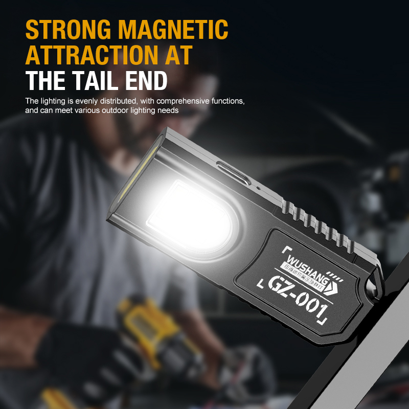 Portable Keychain LED COB Flas - Outdoor Lighting Usb のレビューと価格
