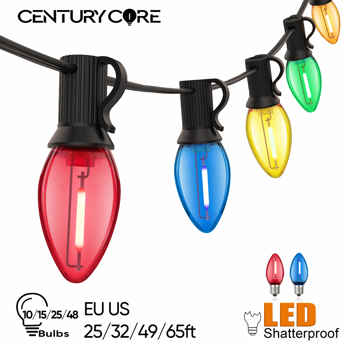 Plastics C7 Street Garland E12 - Outdoor Lighting Uk のレビューと価格