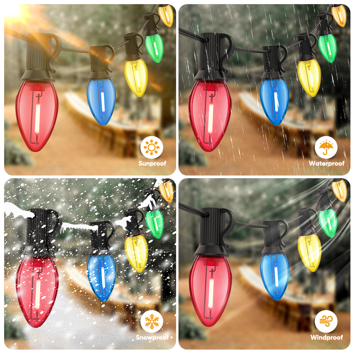 Plastics C7 Street Garland E12 - Outdoor Lighting Uk のレビューと価格