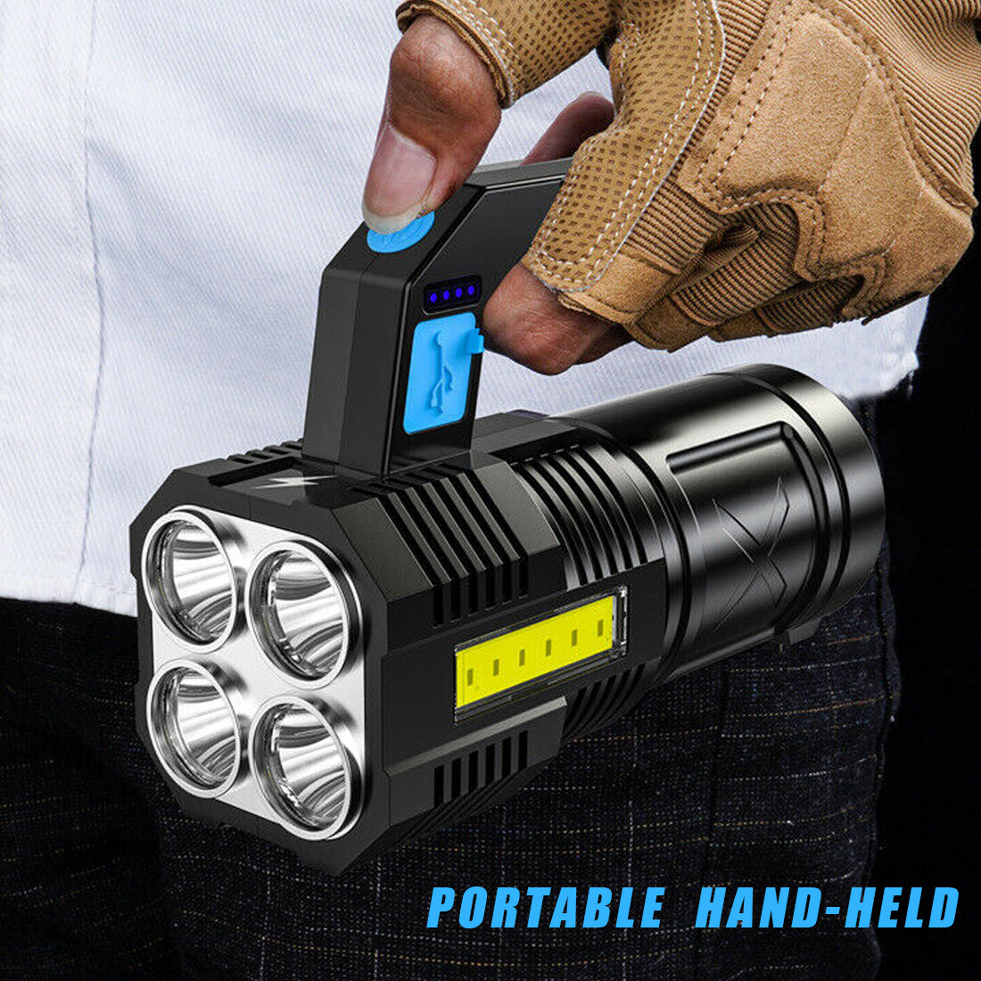 USB Rechargeable Handheld LED  - Outdoor Lighting Usb のレビューと価格