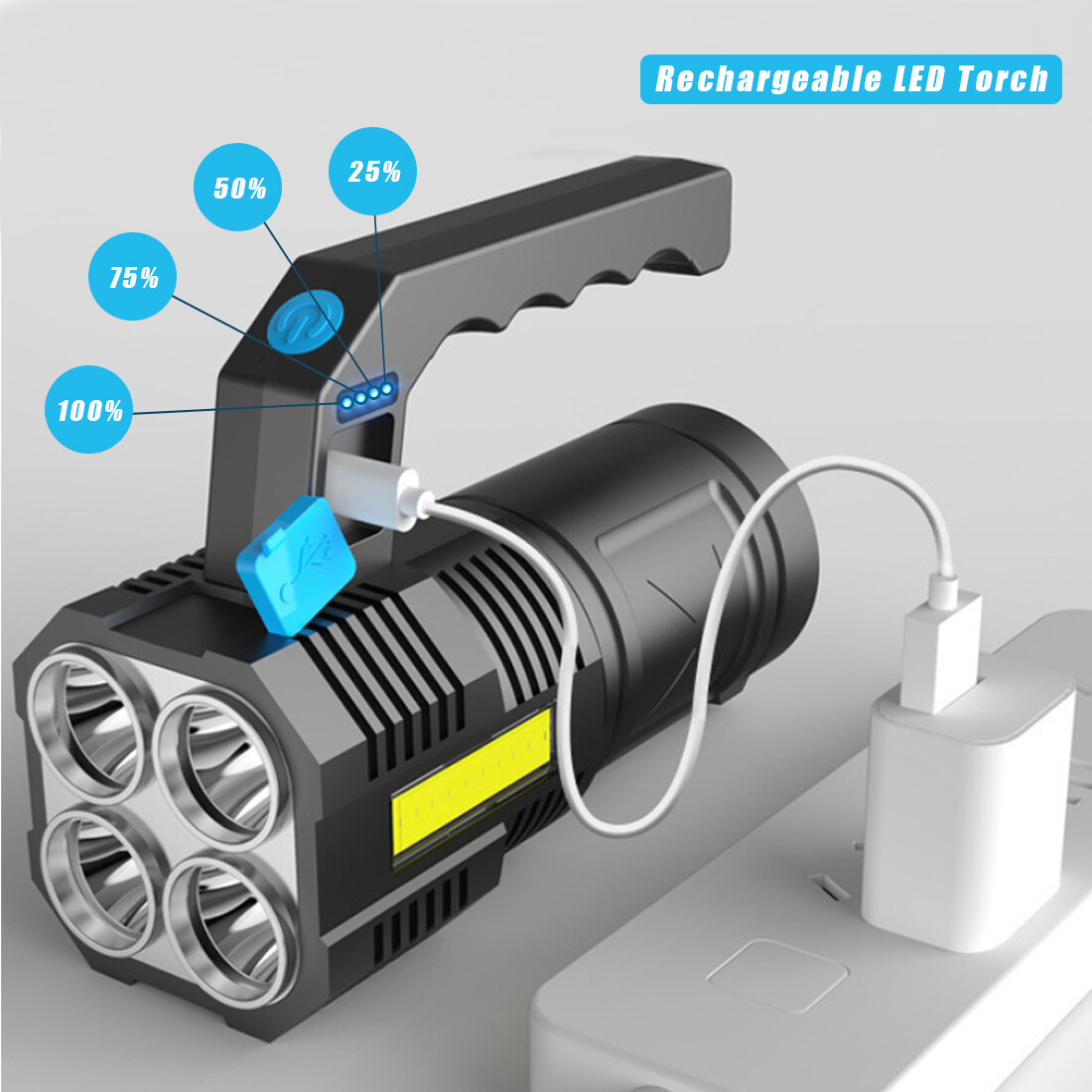 USB Rechargeable Handheld LED  - Outdoor Lighting Usb のレビューと価格