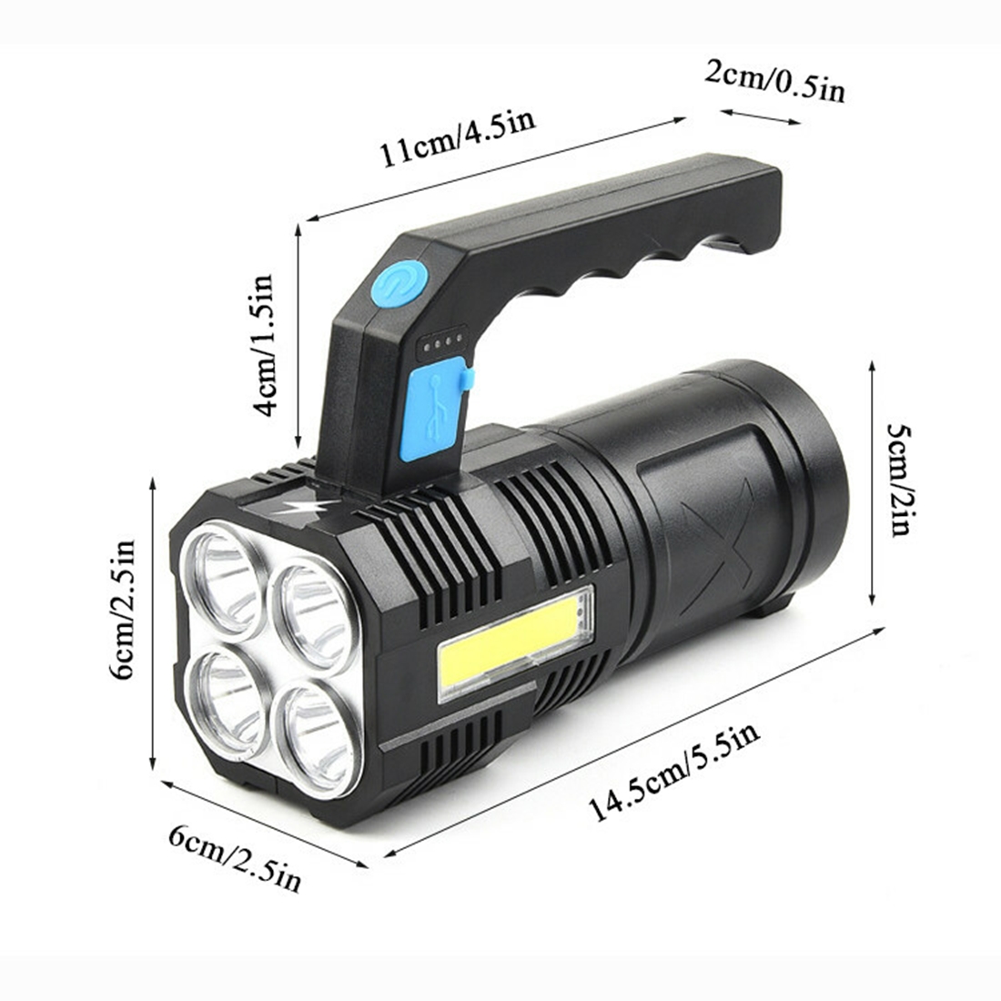 USB Rechargeable Handheld LED  - Outdoor Lighting Usb のレビューと価格