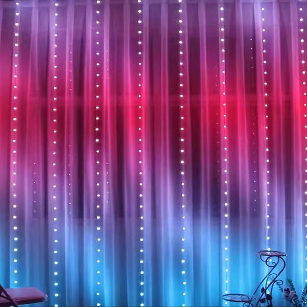 3M RGB Smart LED Curtain Light - Outdoor Lighting Usb のレビューと価格