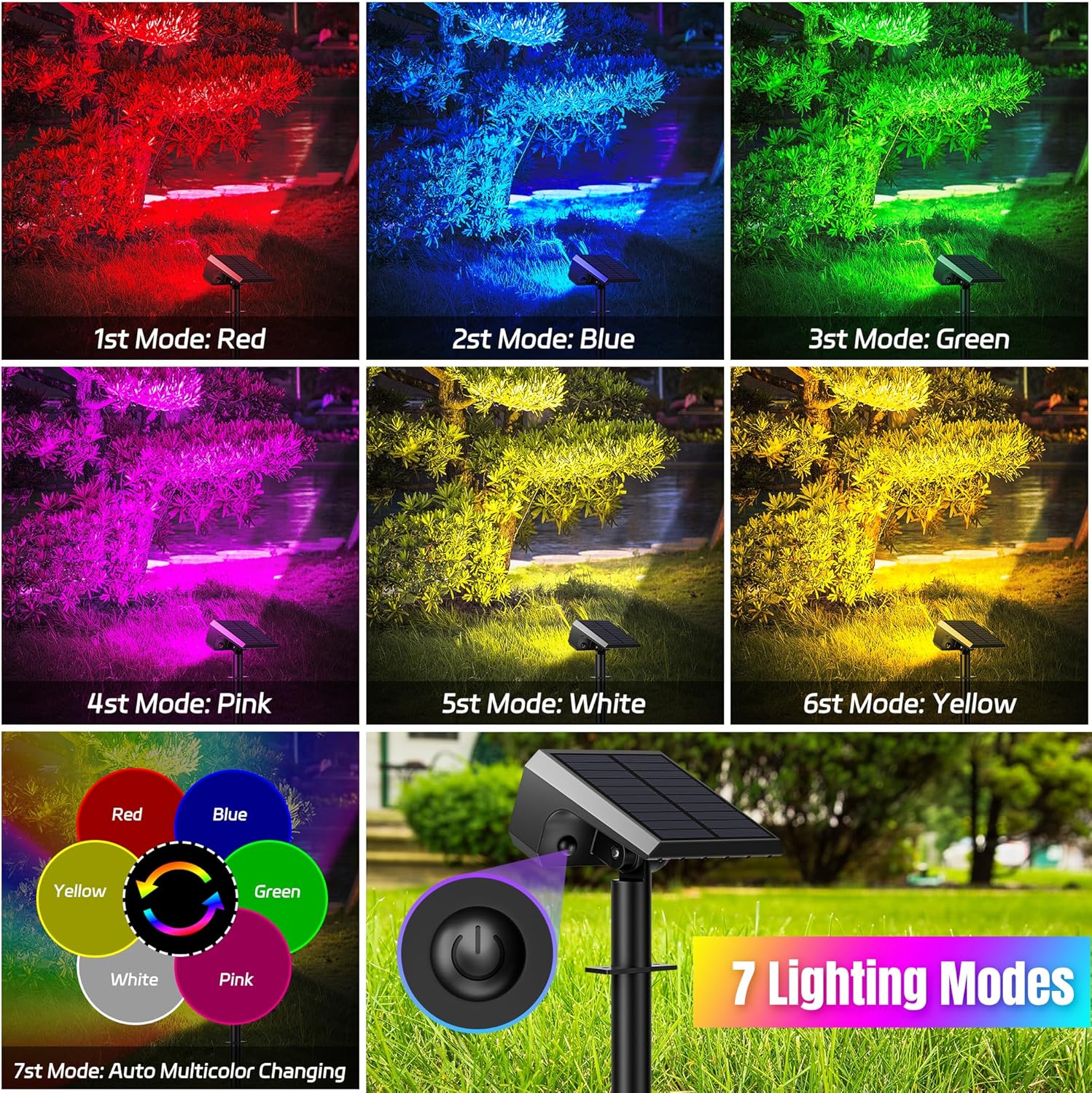 10-Pack Solar Spot Lights, 28  - Outdoor Lighting Solar のレビューと価格