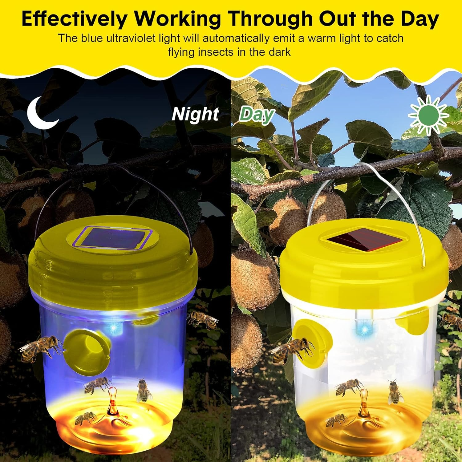1-6PCS Solar Wasp Trap Waterpr - Outdoor Lighting On House のレビューと価格