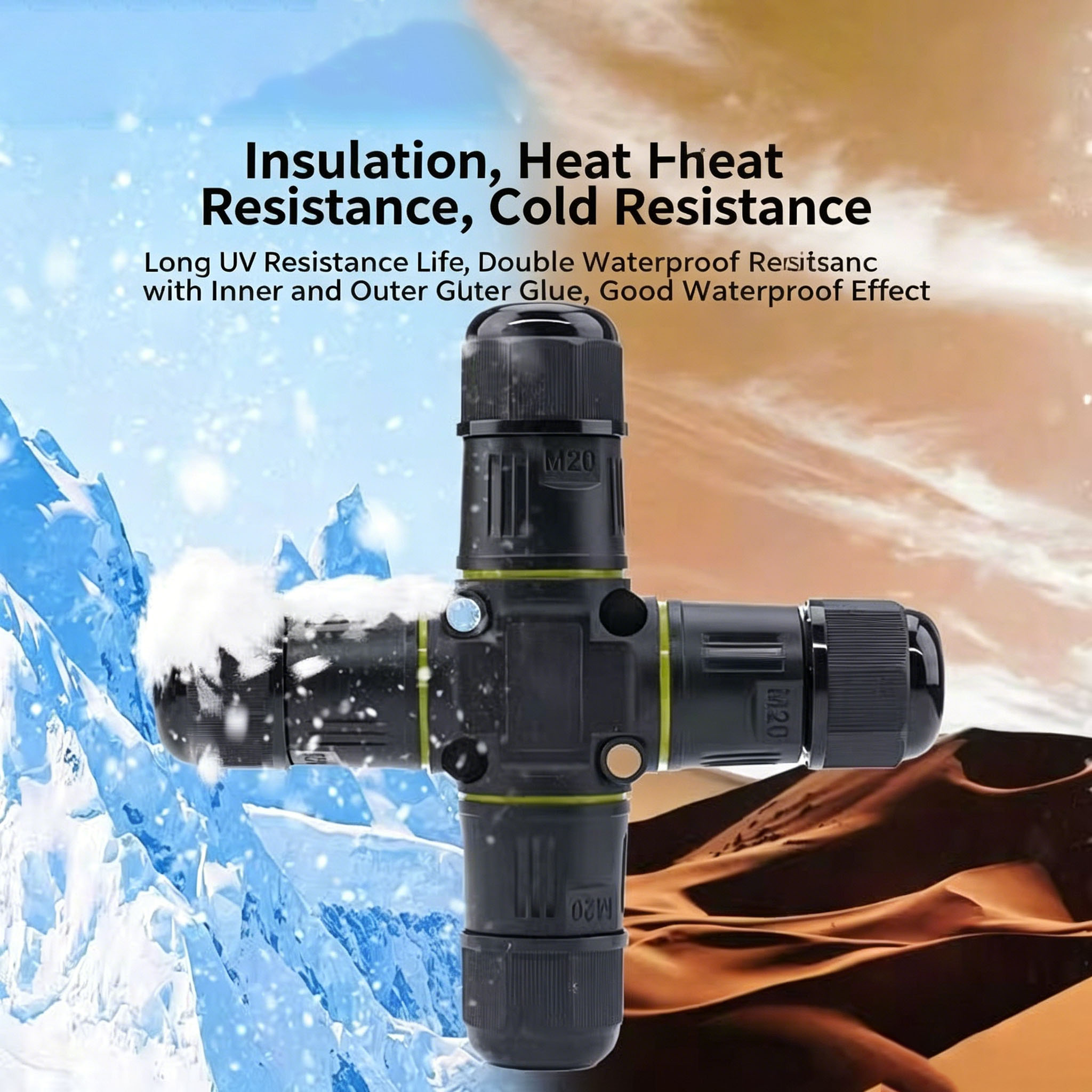 IP68 4-Way Cross Waterproof Co - Outdoor Lighting Wire Connectors のレビューと価格