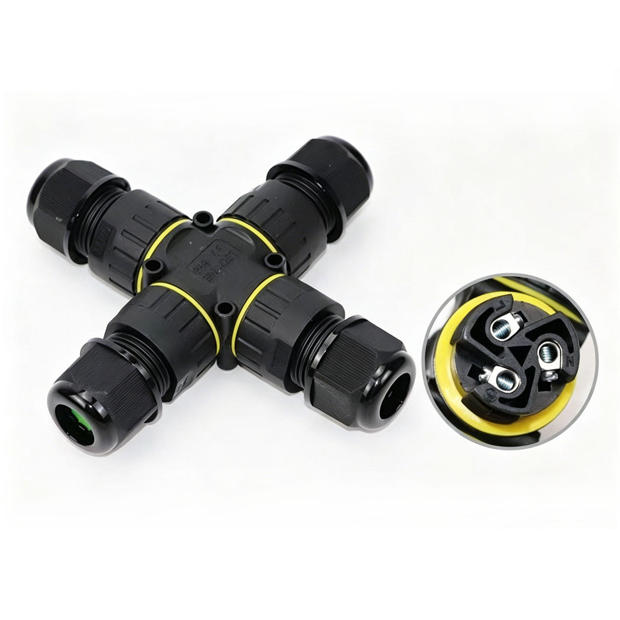 IP68 4-Way Cross Waterproof Co - Outdoor Lighting Wire Connectors のレビューと価格
