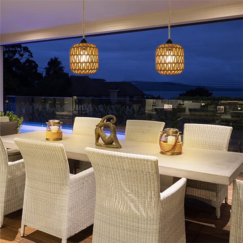 EYFL-Woven Rattan Pendant Batt - Outdoor Lighting Chandelier のレビューと価格